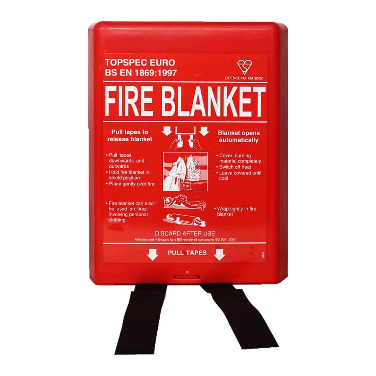 Hard Case Fire Blanket 1.0 x 1.0m Evacuator Alarms