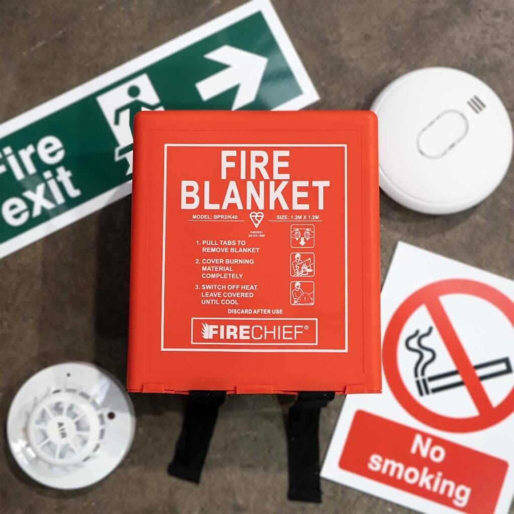 Fire Blanket Do Not Block 3-Way Sign - Save 10% Instantly